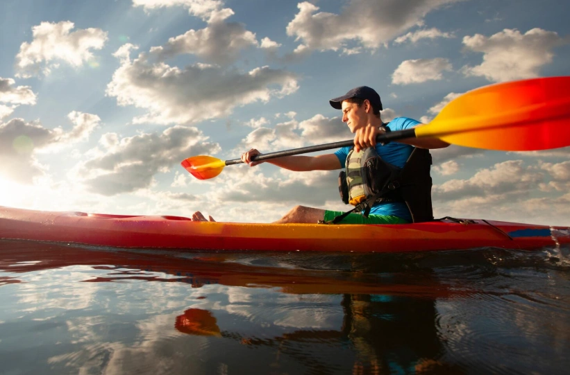 Kayak on the Saint Lawrence River at Sunrise