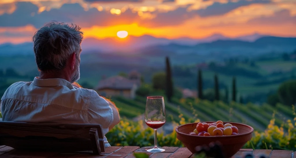 Tuscany Rolling Hills and Fine Wine