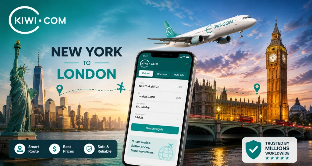 Kiwi.com New York to London