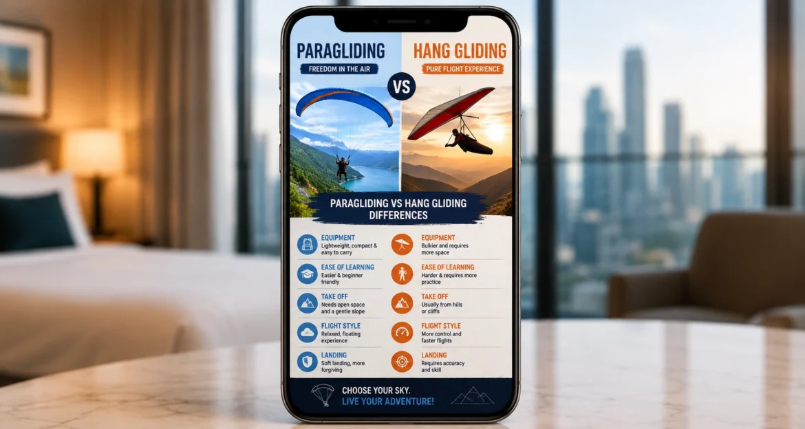 Paragliding vs Hang Gliding Differences