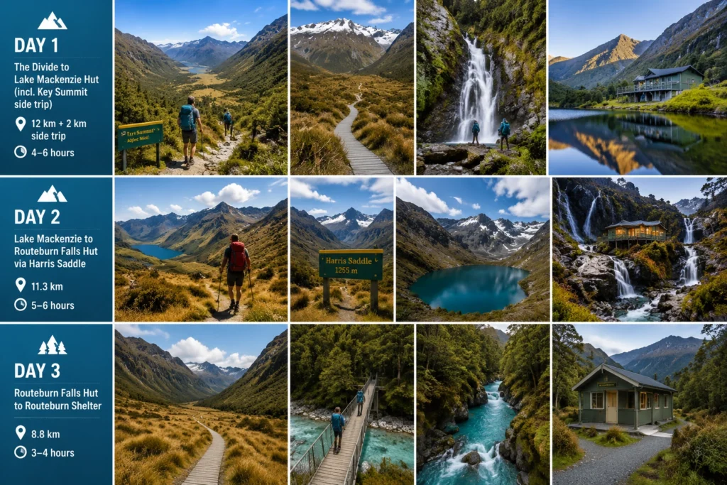 Routeburn Track 3-Day Trekking Itinerary