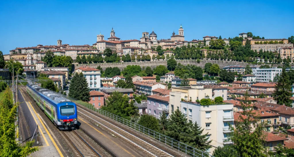 The Milan to Bergamo train