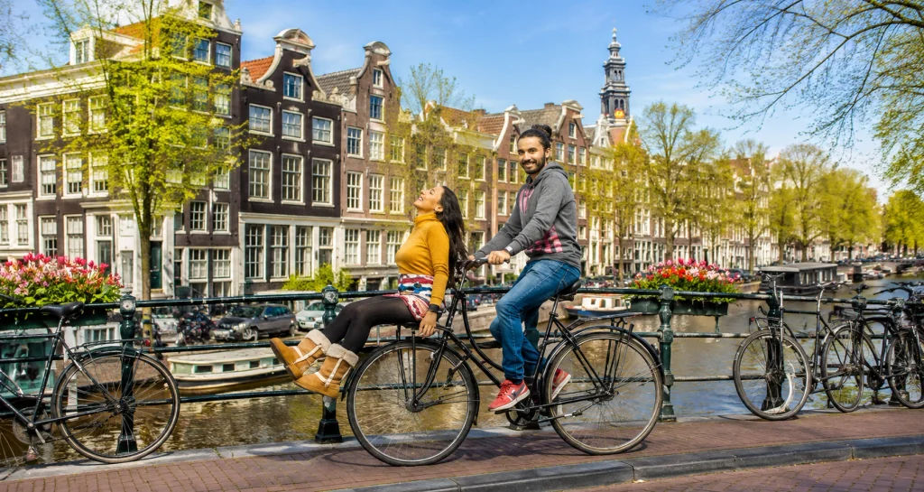 Cycling in Amsterdam