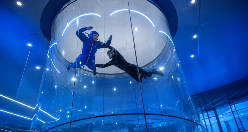 Indoor skydiving