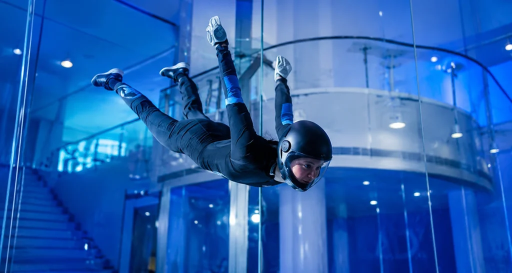 Indoor skydiving