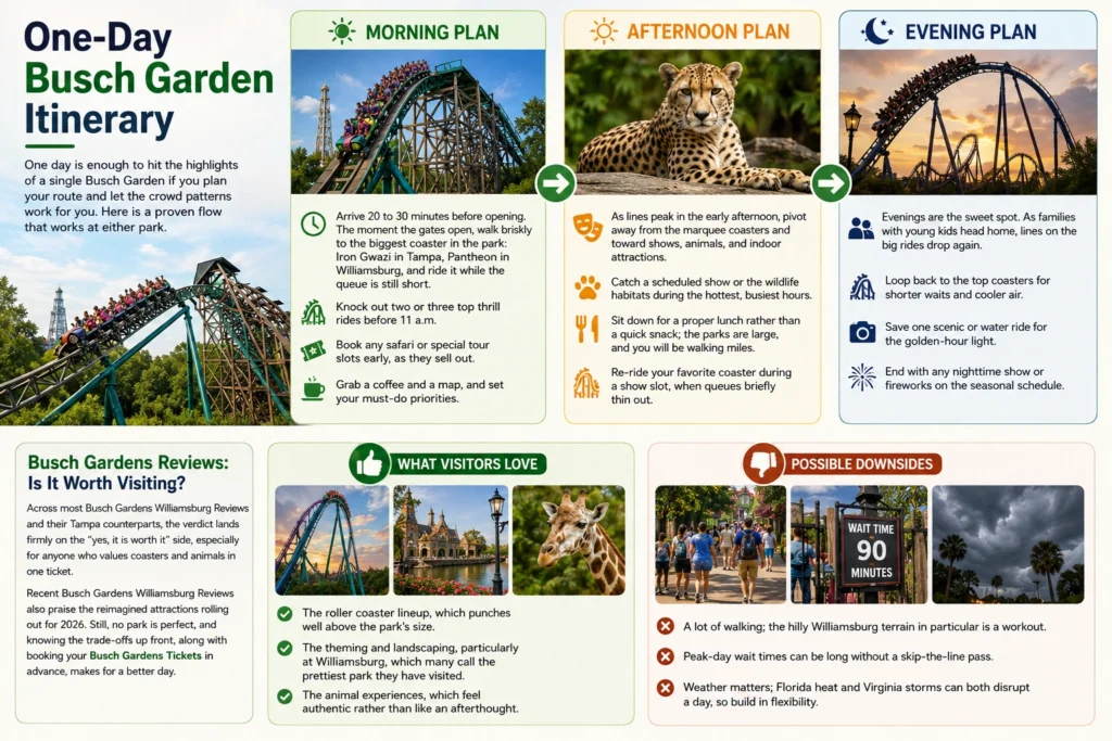 One-Day Busch Garden Itinerary
