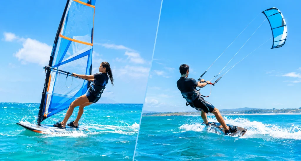 Windsurfing vs Kitesurfing
