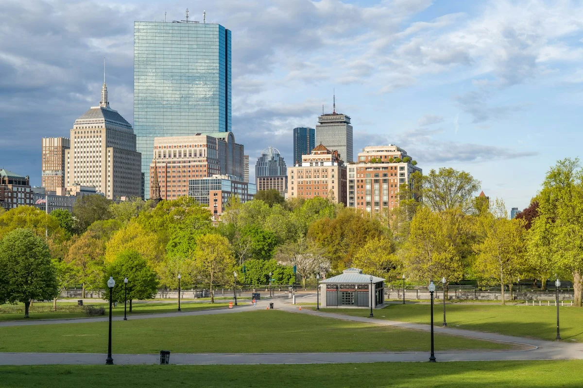 Boston Common, the starting point of the Freedom Trail, on a sunny day